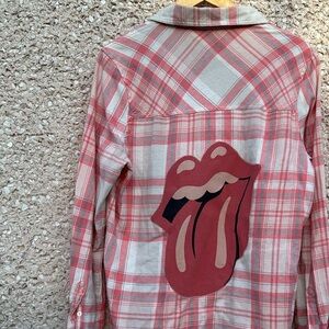Rolling Stones Custom Classic Plaid Flannel Shirt